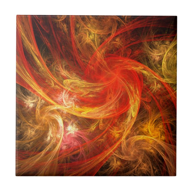 Firestorm Nova Abstract Art Tile (Front)