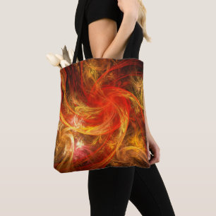 Firestorm Nova Abstract Art Tote Bag