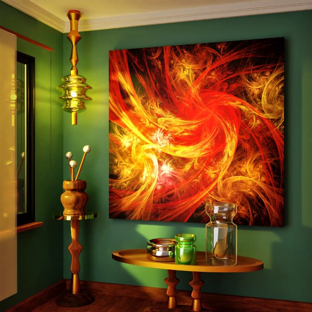 Firestorm Nova Abstract Art Wrapped Canvas Print (Firestorm Nova Abstract Art Wrapped Canvas Print)