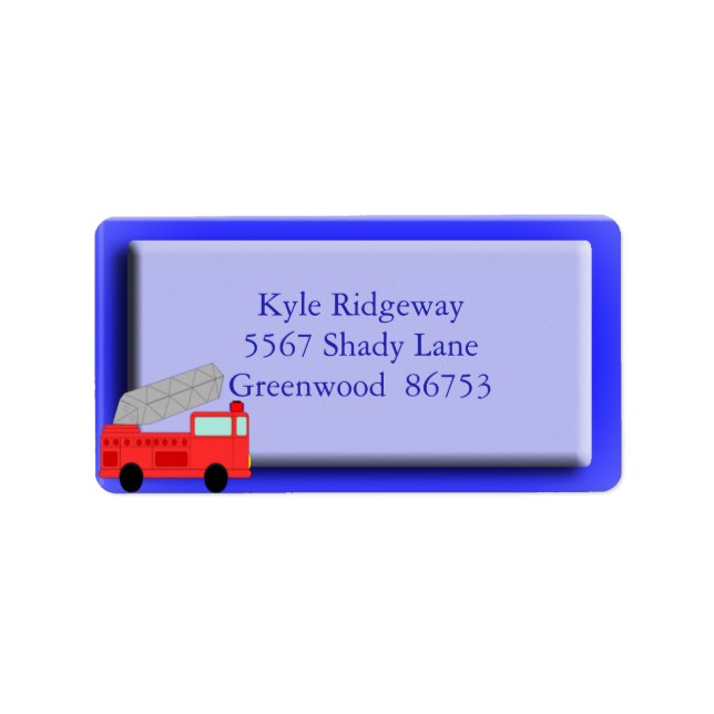 Firetruck Address Label (Front)