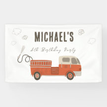 Firetruck Birthday Welcome