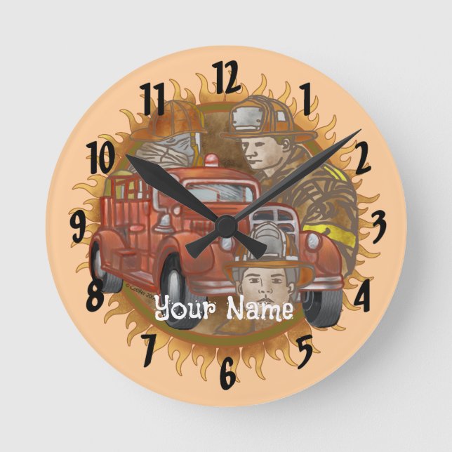 Firetruck Buddy  firefighters clocks (Front)