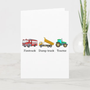 Firetruck Dumptruck Tractor Subtle Anti Trump _1 Card