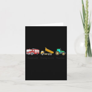 Firetruck Dumptruck Tractor Subtle Anti Trump Card