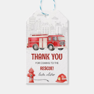Firetruck, Fire Engine, Sound The Alarm Gift Tags