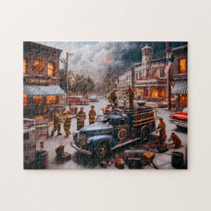 Firetruck Hero First Responders Appreciation Gift Jigsaw Puzzle