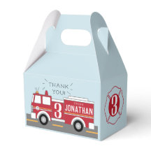 Firetruck kids favour box