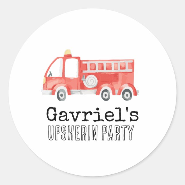Firetruck Party Sticker (Front)