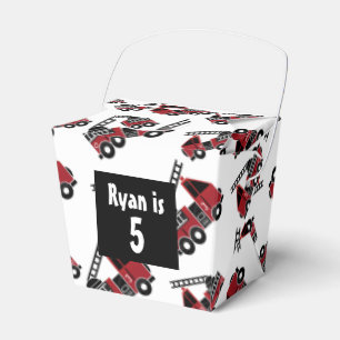 Firetrucks takeout container favour box