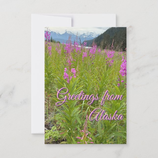 Fireweed Flowers Thank You Card (Front)