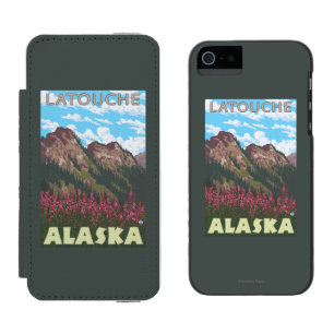 Fireweed & Mountains - Latouche, Alaska Incipio Watson™ iPhone 5 Wallet Case