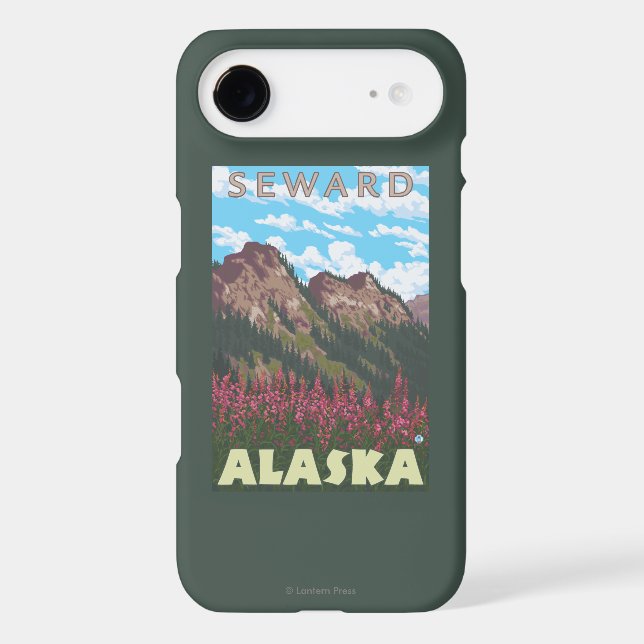Fireweed & Mountains - Seward, Alaska Case-Mate iPhone Case (Back)