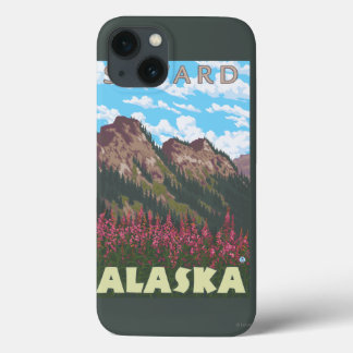 Fireweed & Mountains - Seward, Alaska iPhone 13 Case