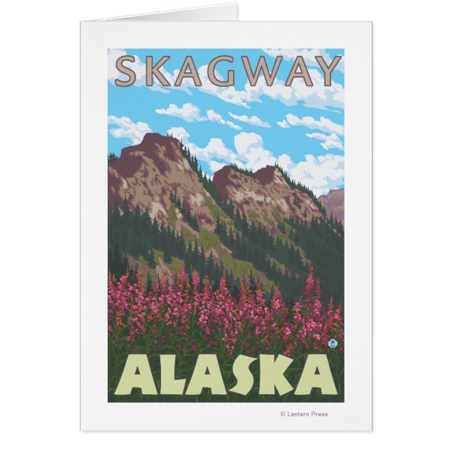 Fireweed & Mountains - Skagway, Alaska (Front)