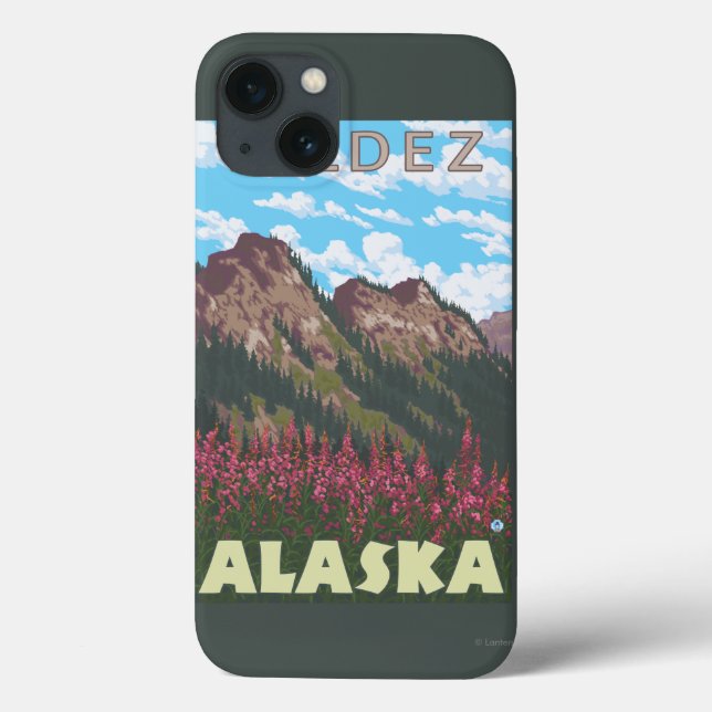 Fireweed & Mountains - Valdez, Alaska Case-Mate iPhone Case (Back)