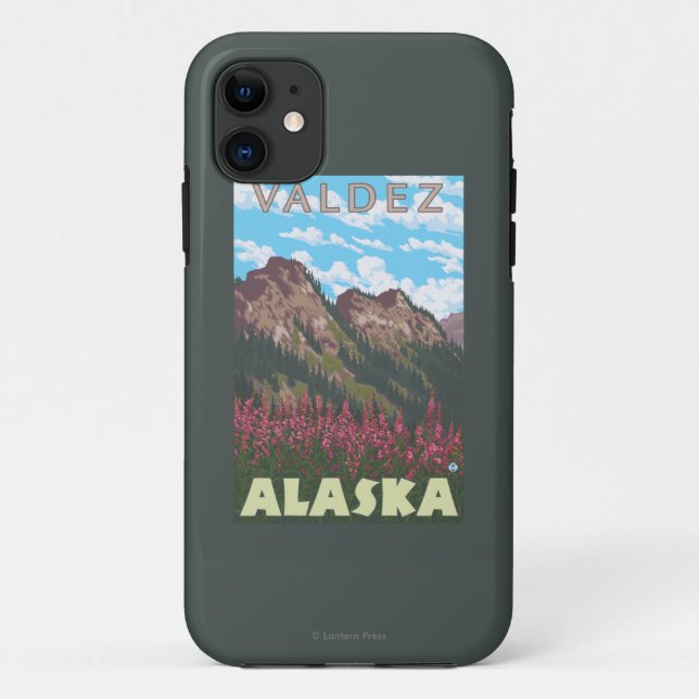 Fireweed & Mountains - Valdez, Alaska Case-Mate iPhone Case (Back)