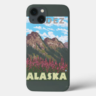 Fireweed & Mountains - Valdez, Alaska iPhone 13 Case