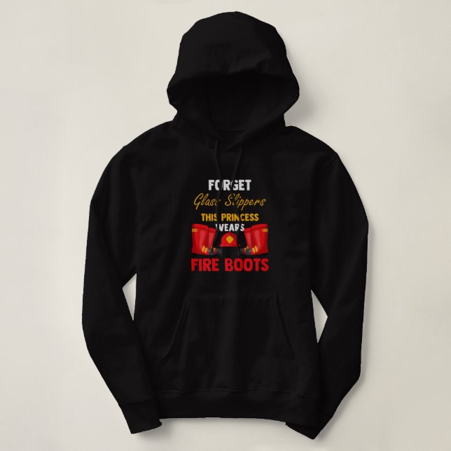 Firewomen Heroes Female Firefighter Women Fire Boo Hoodie (Design Front)