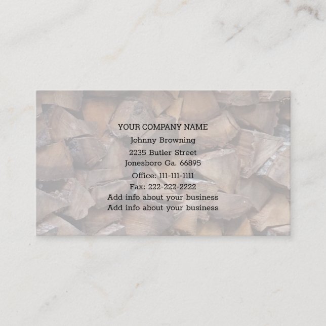 Firewood Business Card (Front)