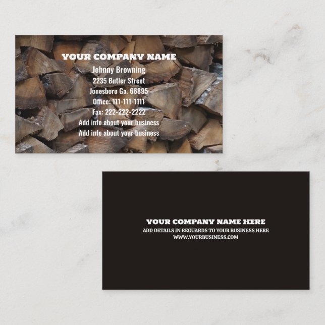 Firewood Business Card (Front/Back)
