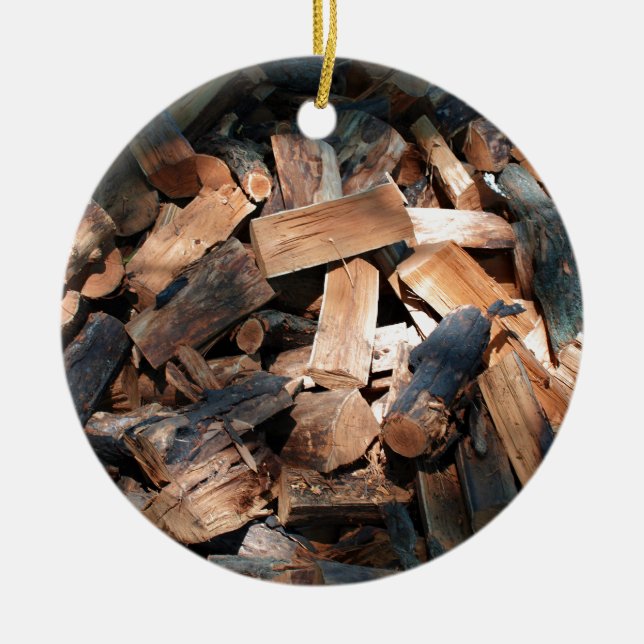 firewood ceramic tree decoration (Front)