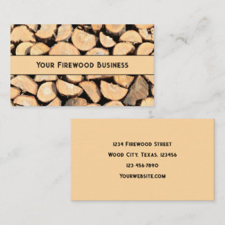 Firewood Cut Logs Business Card