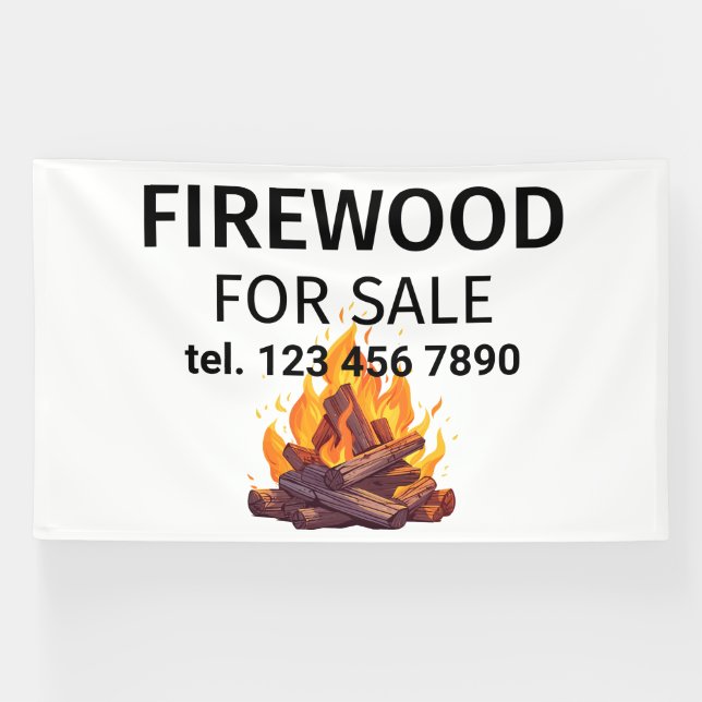 Firewood For Sale Professional Small Business  Banner (Horizontal)