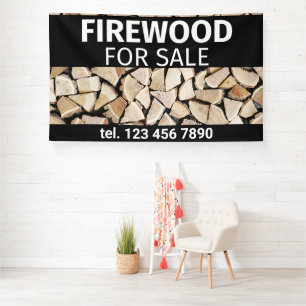 Firewood For Sale Professional Small Business  Banner