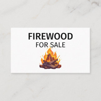 Firewood For Sale Professional Small Business Business Card
