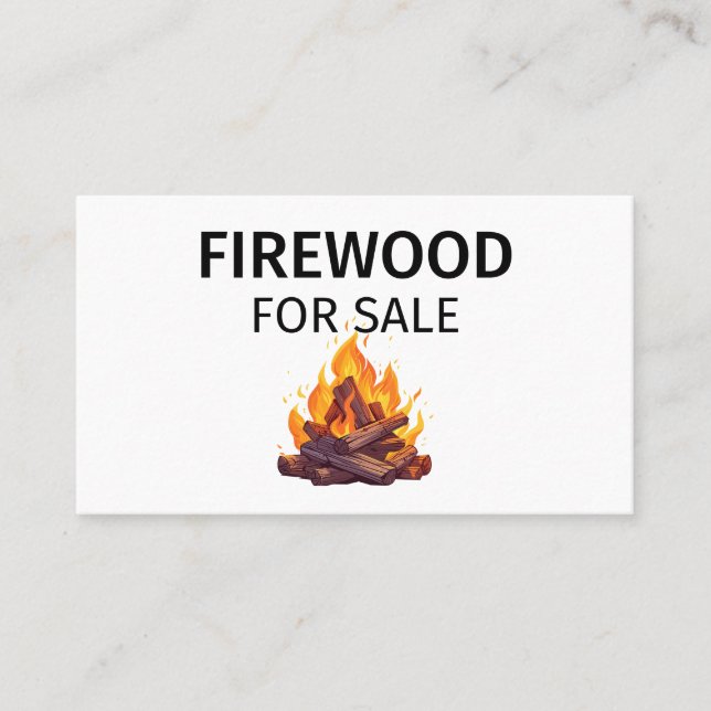 Firewood For Sale Professional Small Business  Business Card (Front)