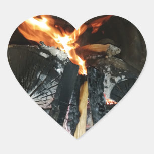 Firewood Heart Sticker