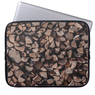 Firewood lot laptop sleeve