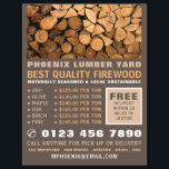 Firewood, Lumber/Timber/Wood Yard Flyer<br><div class="desc">Firewood,  Lumber/Timber/Wood Yard Advertising Flyer by The Business Card Store.</div>
