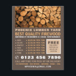 Firewood, Lumber/Timber/Wood Yard Flyer<br><div class="desc">Firewood,  Lumber/Timber/Wood Yard Advertising Flyer by The Business Card Store.</div>