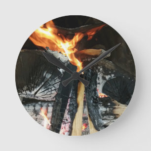 firewood round clock
