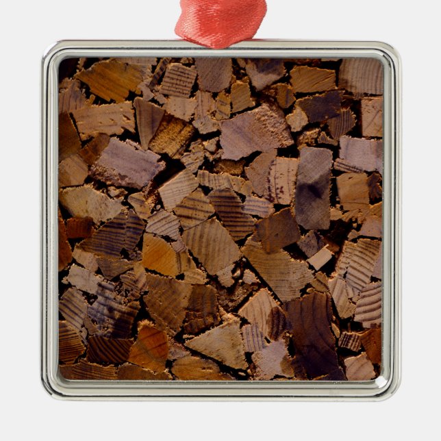 Firewood rustic cabin wood grain tree bark pattern metal tree decoration (Front)