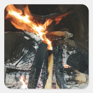Firewood Square Sticker