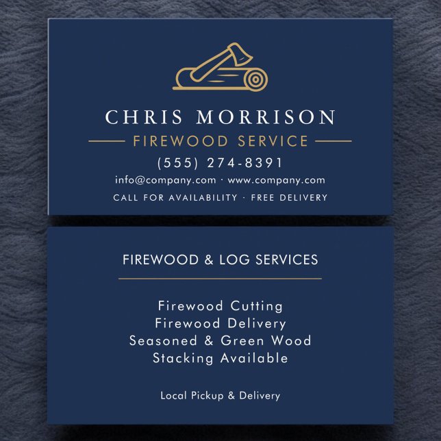 Firewood Supply Service Business Card (Creator Uploaded)
