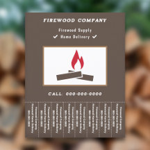 Firewood Supply Tear Off Strips Flyer