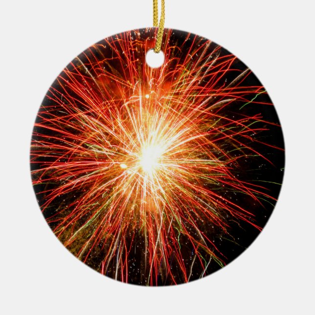 Firework 22 ceramic tree decoration (Front)