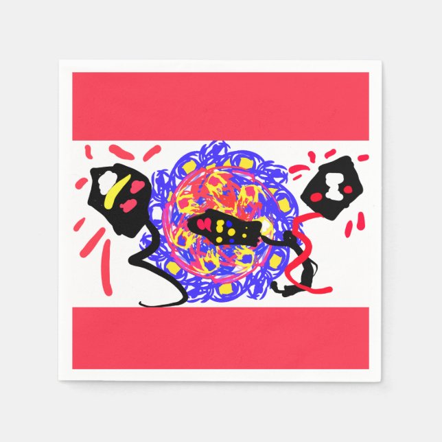 Firework art pop napkin (Front)