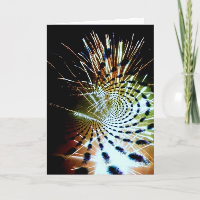 Firework Celebration Abstract Custom Greeting Card (Front)