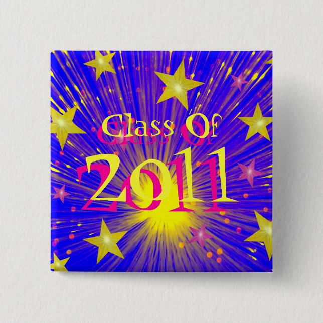 Firework 'Class of 2011' button square (Front)