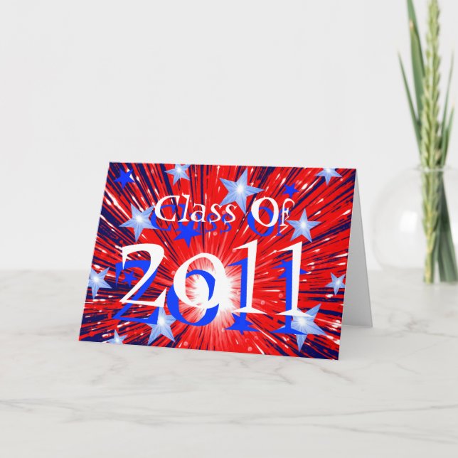 Firework 'Class of 2011' greetings card (Front)