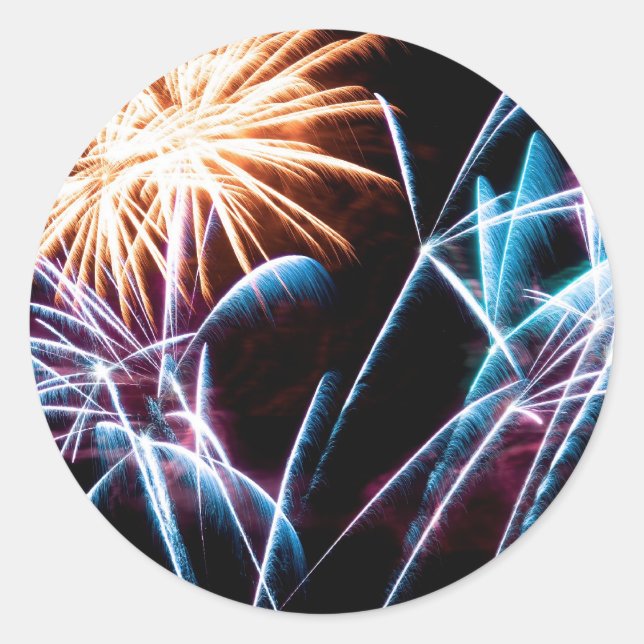 Firework Classic Round Sticker (Front)