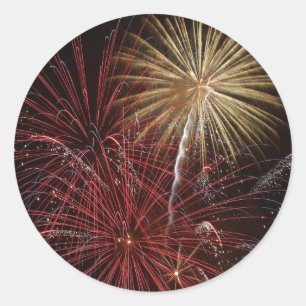 Firework Classic Round Sticker