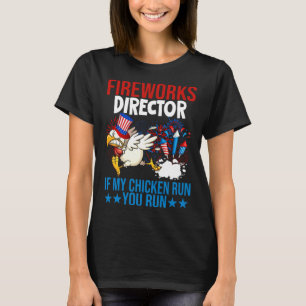 Firework Director Happy 4th Of July American Flag T-Shirt