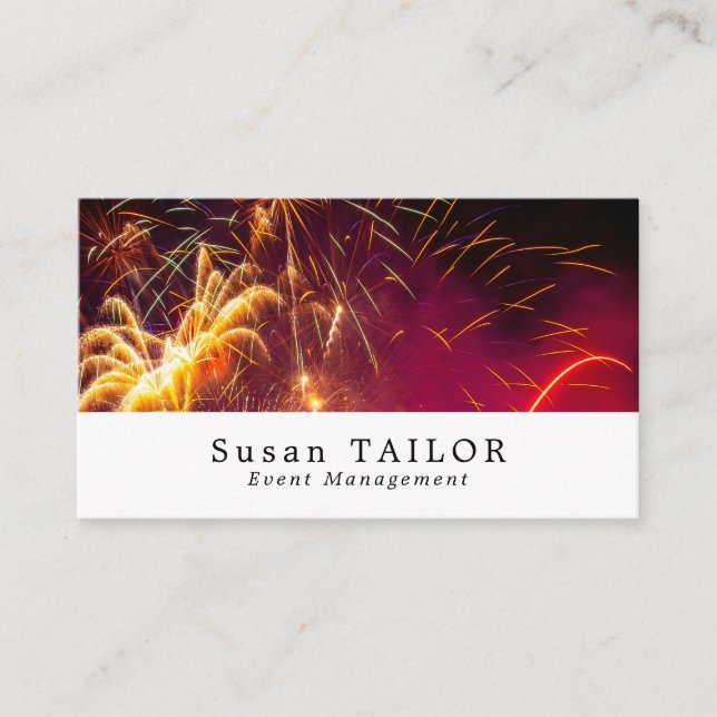 Firework Display, Event Planner Business Card (Front)