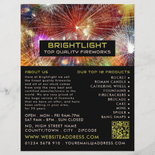 Firework Display, Fireworks Sales Advertising Flyer
