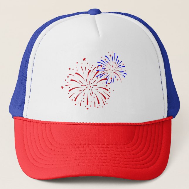 Firework Explosions Trucker Hat (Front)